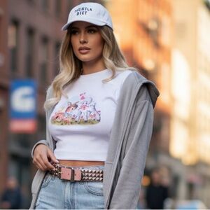 Dolls Kill Sugar Thrillz White Animal Print T-Shirt